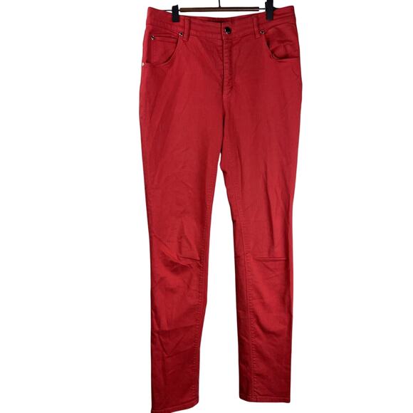 Escada Sport Pants Women EU 40 Red Denim 30 Skinny Preppy Capsule Vintage Boho - Picture 1 of 16